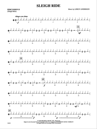 Sleigh Ride: 2nd Percussion