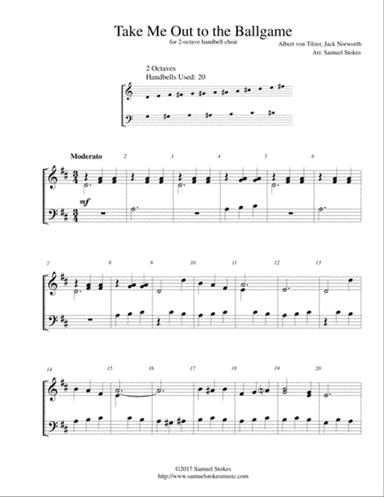 Take Me Out to the Ballgame - for 2-octave handbell choir