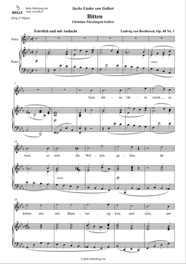 Bitten, Op. 48 No. 1 (E-flat Major)