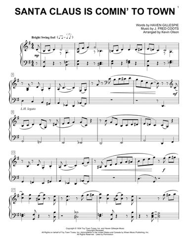 Santa Claus Is Comin' To Town (arr. Kevin Olson)