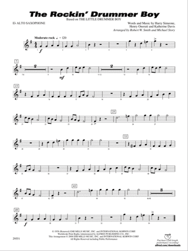 The Rockin' Drummer Boy: E-flat Alto Saxophone
