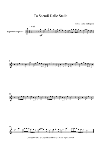 Tu Scendi Dalle Stelle - Alfons Maria De Liguori (Soprano Sax)