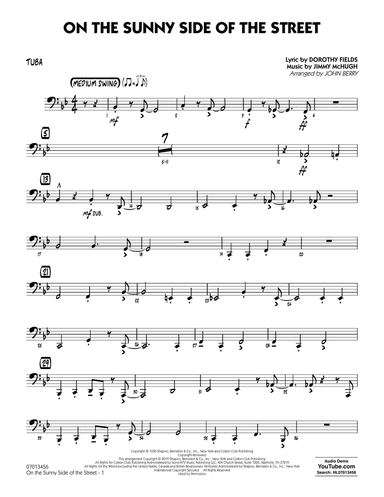 On the Sunny Side of the Street (arr. John Berry) - Tuba