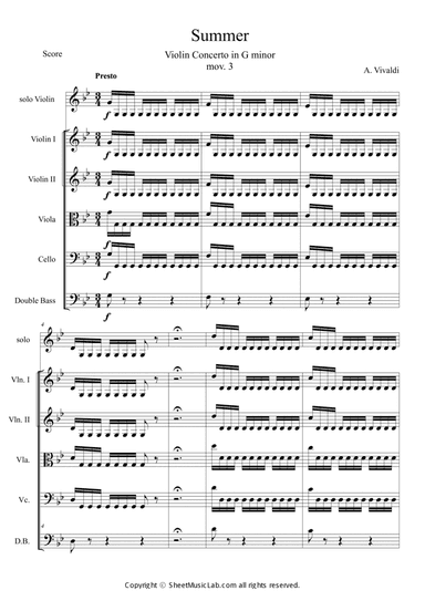 The Four Seasons Summer 3rd Movement -Strom