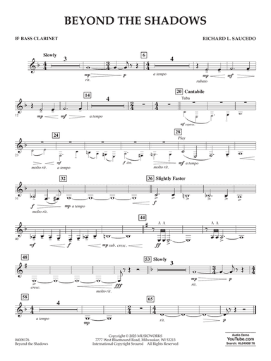 Beyond The Shadows - Bb Bass Clarinet