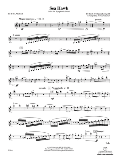 Sea Hawk: 1st B-flat Clarinet