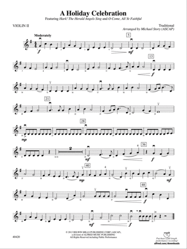 A Holiday Celebration: 2nd Violin