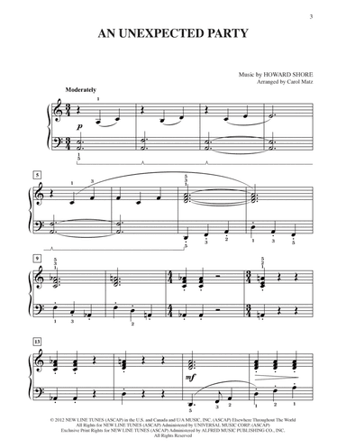 An Unexpected Party (from The Hobbit: An Unexpected Journey) (arr. Carol Matz)