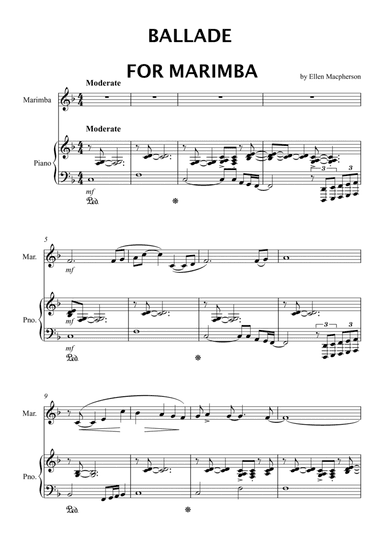 BALLADE FOR MARIMBA & PIANO