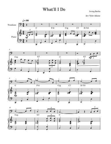 What'll I Do (Trombone Solo and Piano)