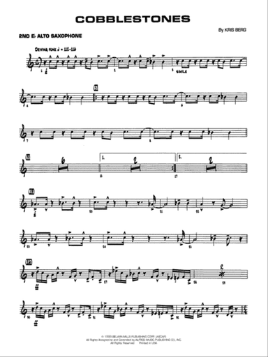 Cobblestones: 2nd E-flat Alto Saxophone