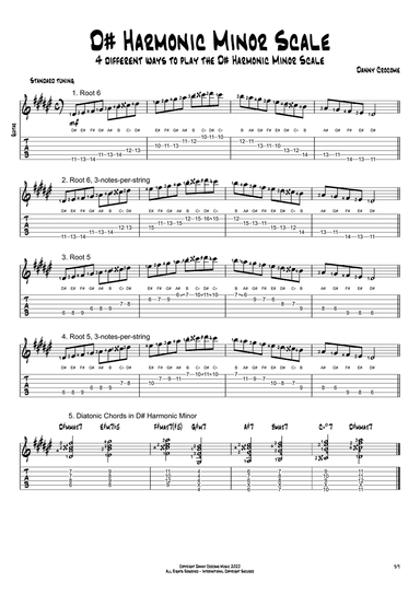 D# Harmonic Minor Scale (4 Ways to Play)