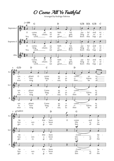 O Come All Ye Faithful (SSA choir)
