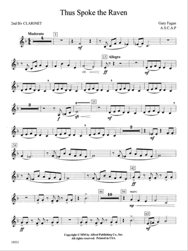 Thus Spoke the Raven: 2nd B-flat Clarinet
