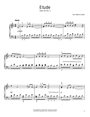 Etude Op. 10, No. 3