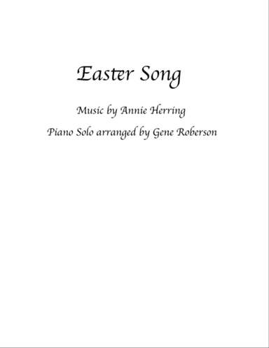 Easter Song Hear The Bells Ringing