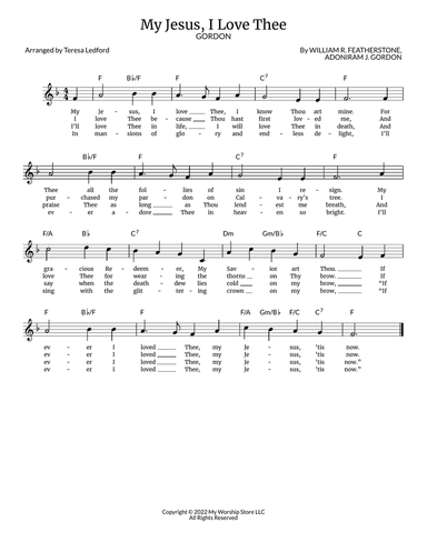 My Jesus, I Love Thee