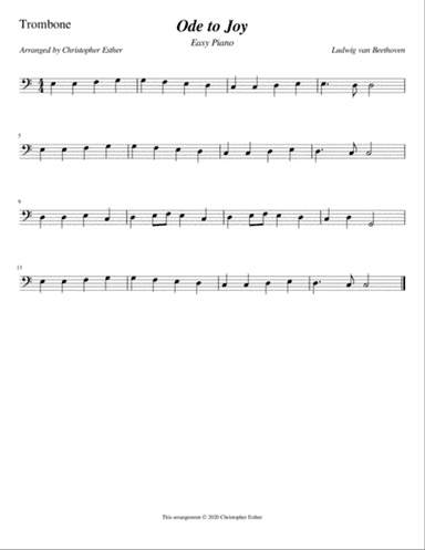 Ode to Joy (Piano and Trombone)