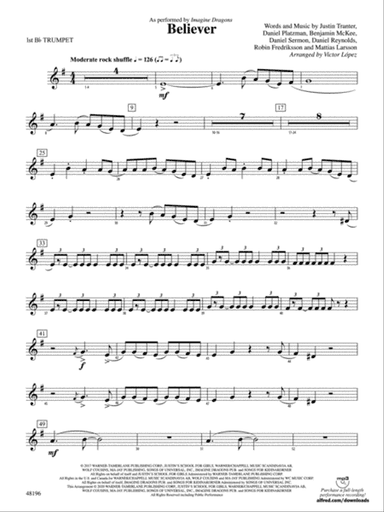 Believer: 1st B-flat Trumpet