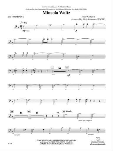Mineola Waltz: 2nd Trombone