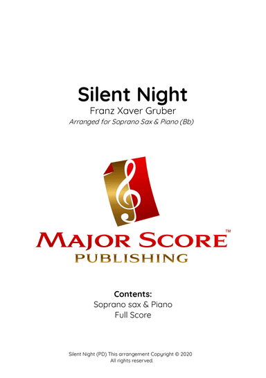 Silent Night | Soprano Sax & Piano (Bb)
