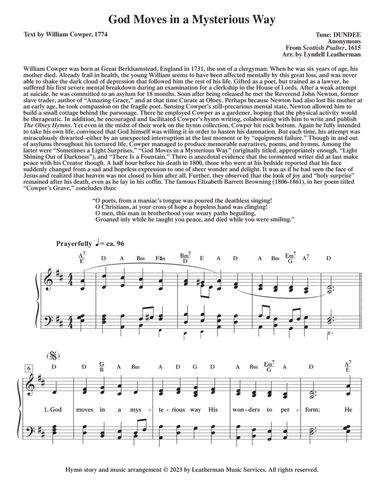 God Moves in a Mysterious Way