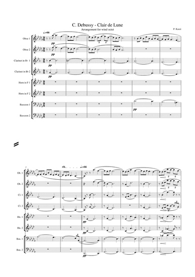 Clair de Lune - wind octet