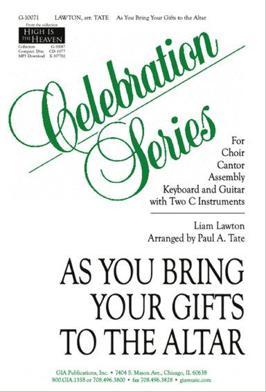 As You Bring Your Gifts to the Altar