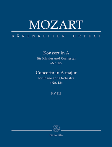 Concerto for Piano and Orchestra, No. 12 A major, KV 414