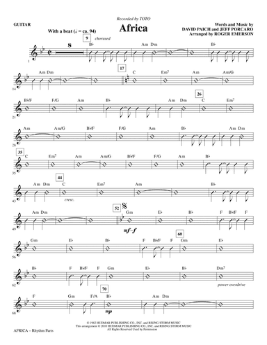 Africa (arr. Roger Emerson) - Guitar