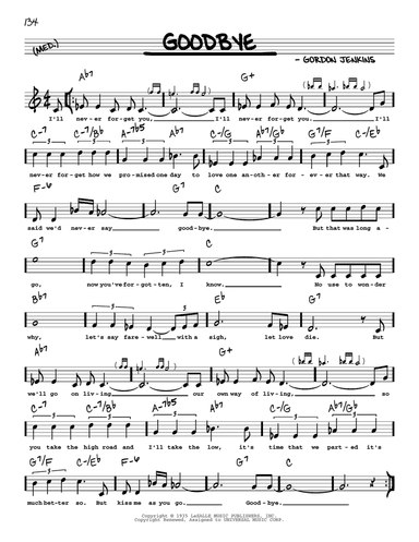 Goodbye (arr. Robert Rawlins)