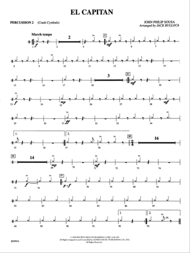 El Capitan: 2nd Percussion