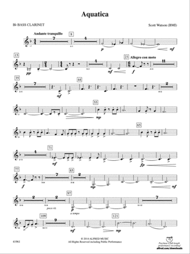 Aquatica: B-flat Bass Clarinet