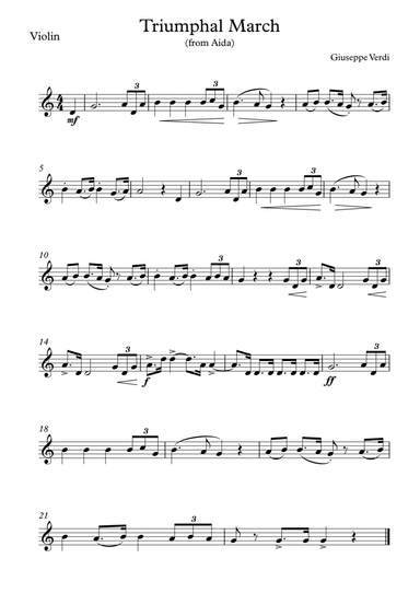 Triumphal March from Aida