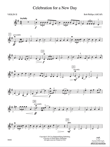 Celebration for a New Day: 2nd Violin