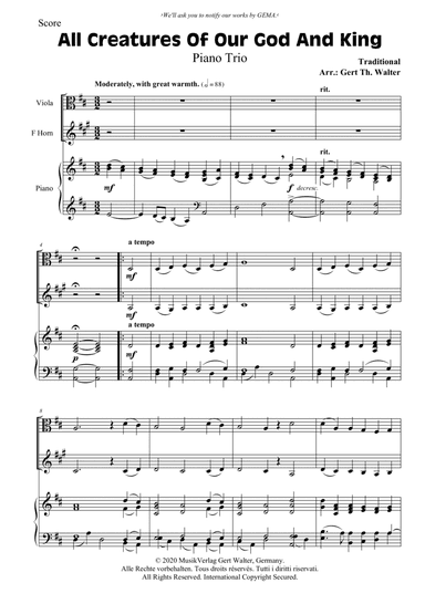 All Creatures Of Our God And King