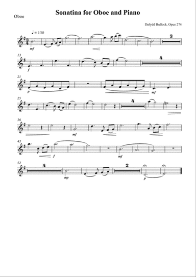 Sonatina for Oboe and Piano