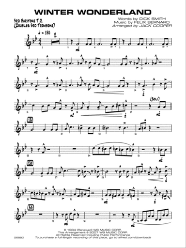 Winter Wonderland: 3rd Baritone T.C.