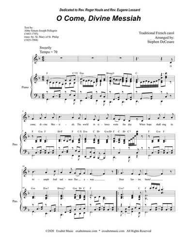 O Come, Divine Messiah (Vocal Solo)