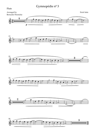 GymnopĂ©die nÂș3 - For Flute