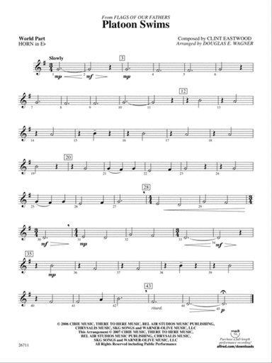 Platoon Swims: (wp) 1st Horn in E-flat