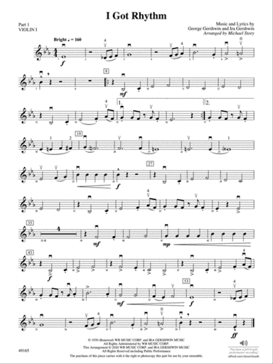 I Got Rhythm: Part 1 - Violin I
