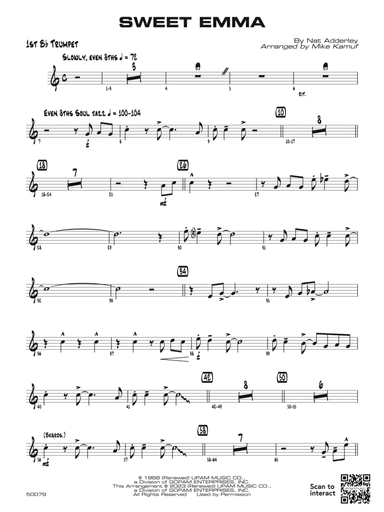 Sweet Emma: 1st B-flat Trumpet
