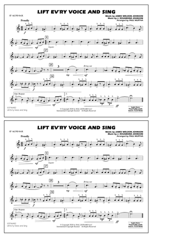 Lift Ev'ry Voice and Sing (arr. Paul Murtha) - Eb Alto Sax