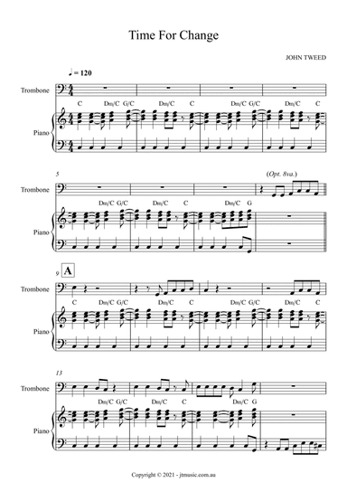 Time For Change for Trombone and Piano