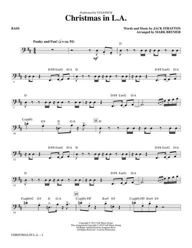 Christmas in L.A. (arr. Mark Brymer) - Bass