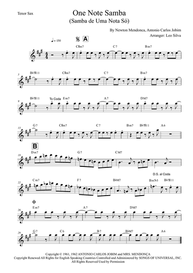 One Note Samba (samba De Uma Nota So)