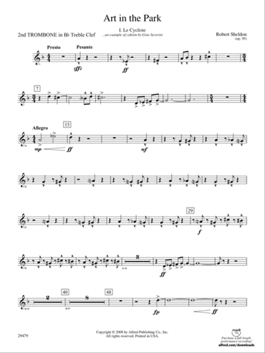 Art in the Park: (wp) 2nd B-flat Trombone T.C.