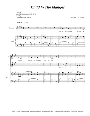 Child In The Manger (Duet for Soprano and Tenor solo)