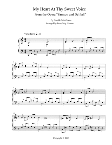 My Heart At Thy Sweet Voice - Opera music